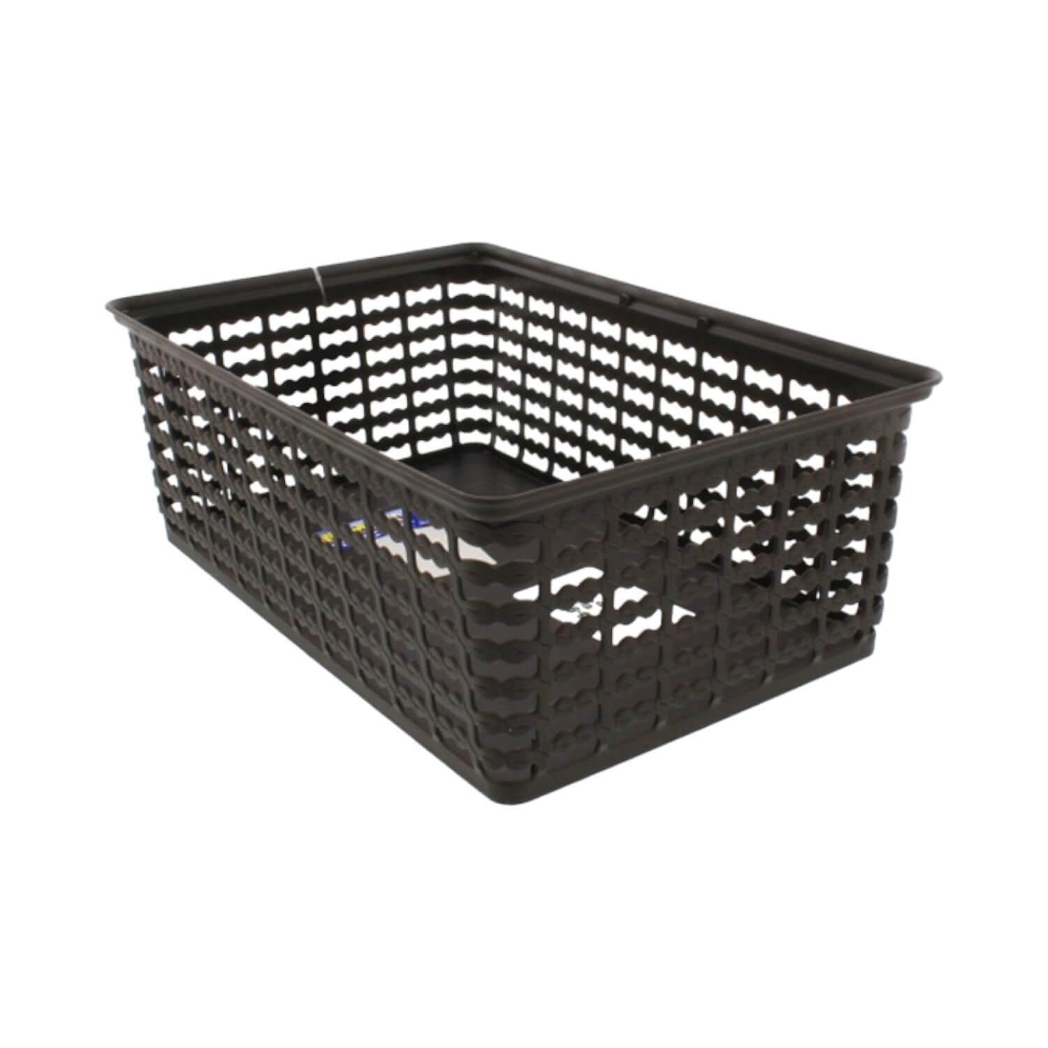 Canasta Plastica Café 35.6X23.6X13 cm Deco Rimax-2