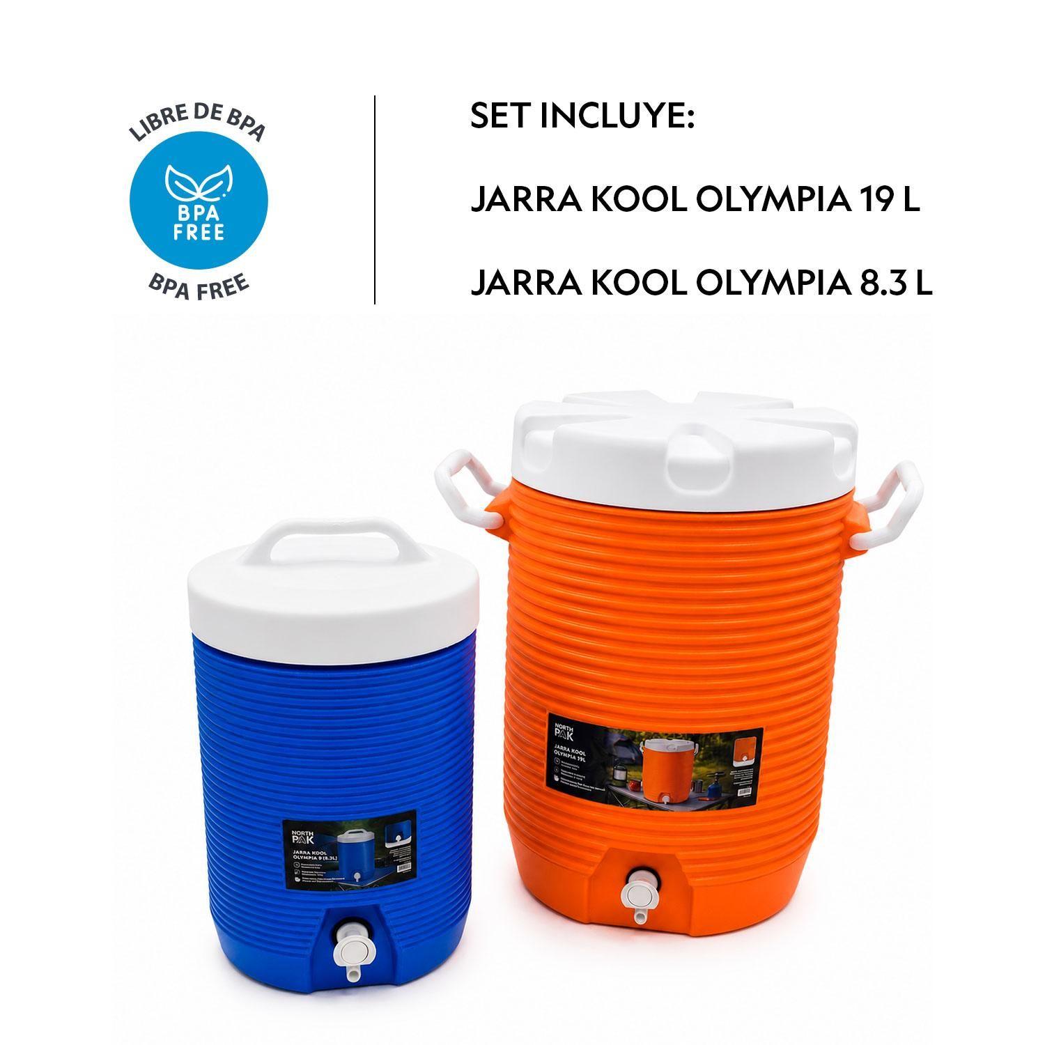 Combo Set Cooler Jarra Térmico Dispensador 19L+8.3L NorthPak-2