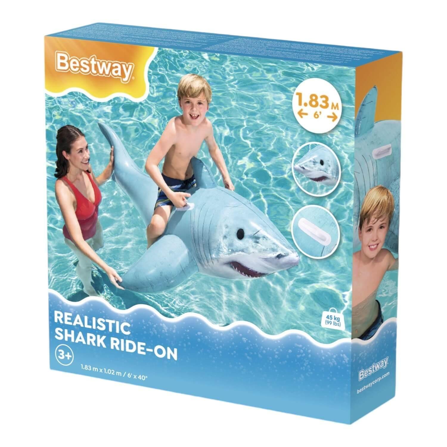 Flotador Tiburón para Piscina 183X102Cm Bestway-2