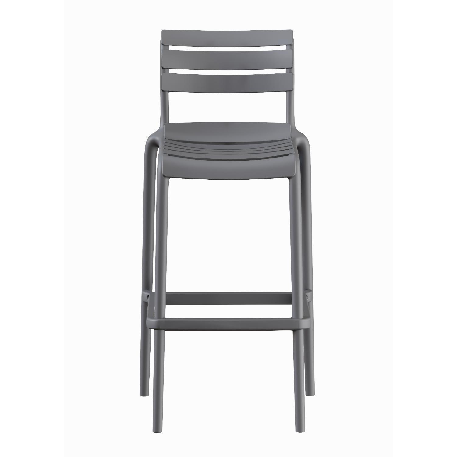 Piso Taburete Silla alta bar cocina Galt 65cm Gris-3