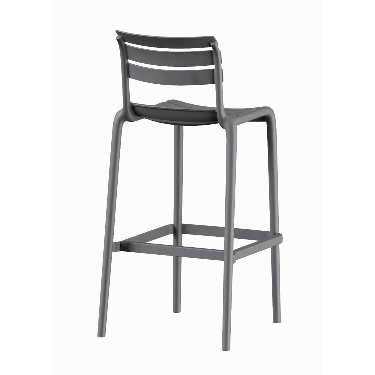 Piso Taburete Silla alta bar cocina Galt 65cm Gris-5