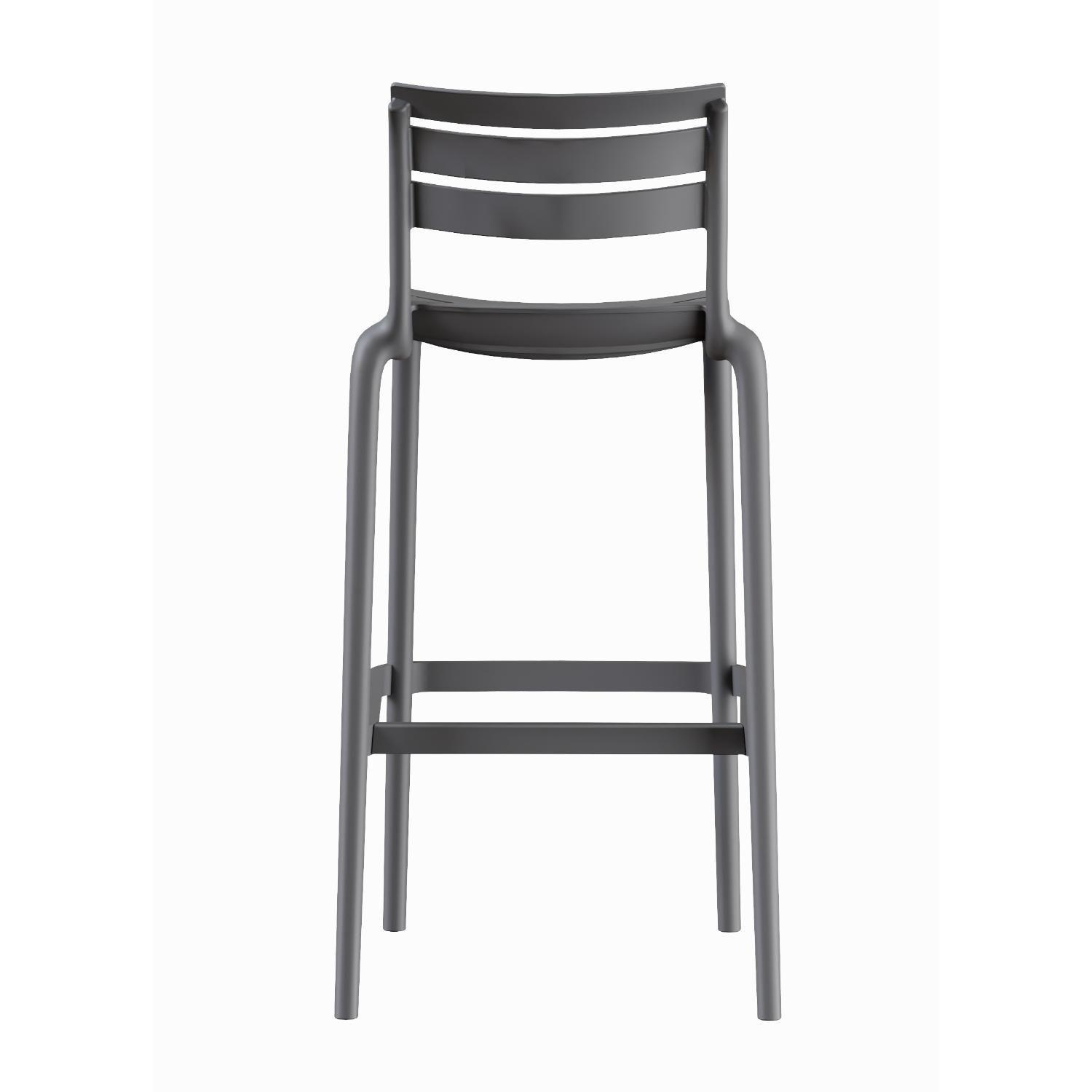 Piso Taburete Silla alta bar cocina Galt 65cm Gris-6