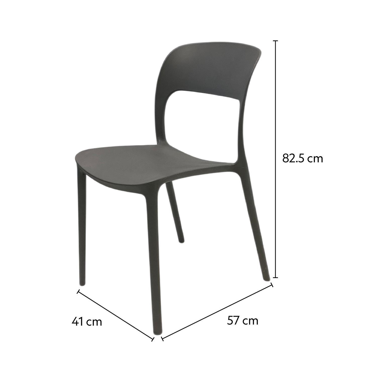 Silla Plástico Apilable Deco Nuremberg Gris Escandinavia-2