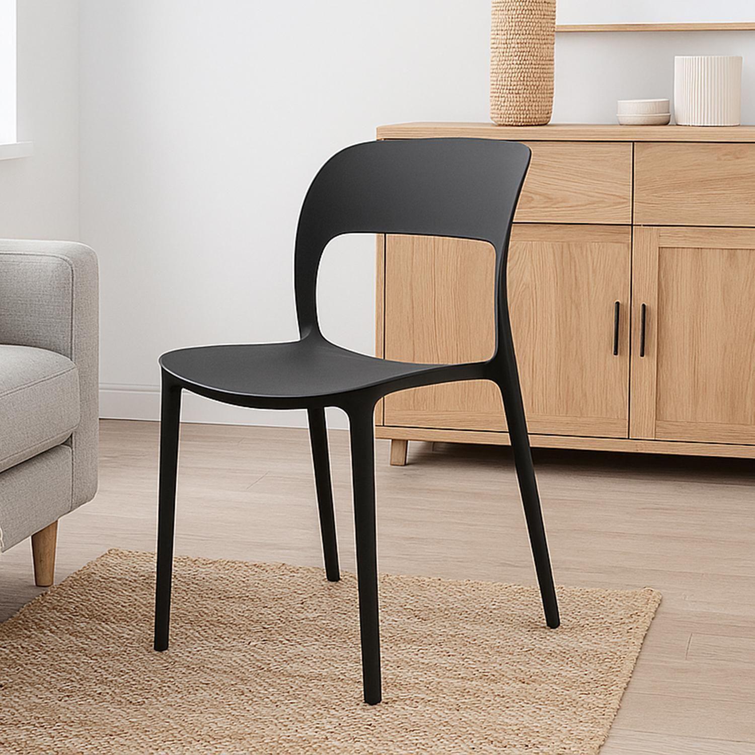 Silla Plástico Apilable Deco Nuremberg Gris Escandinavia-5