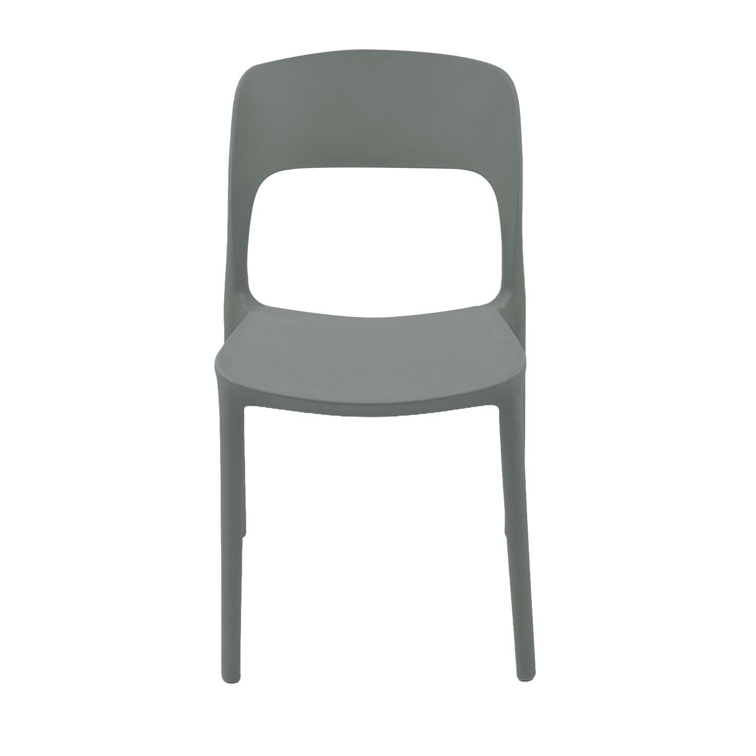 Silla Plástico Apilable Deco Nuremberg Gris Escandinavia-2