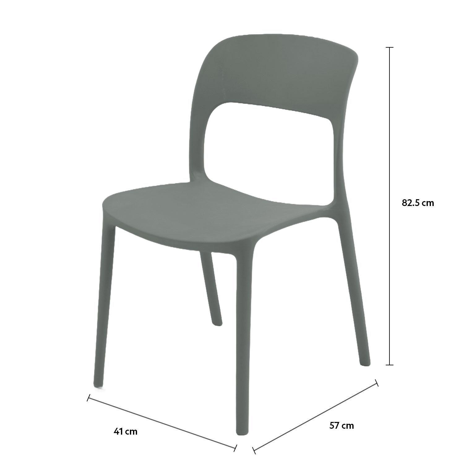 Silla Plástico Apilable Deco Nuremberg Gris Escandinavia-4