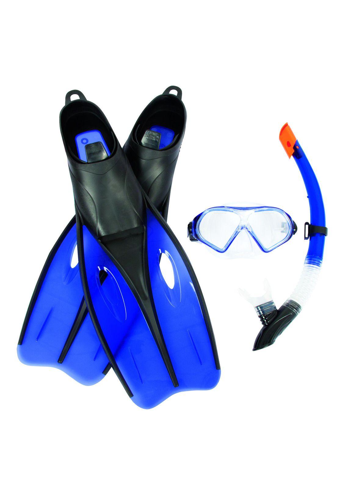 Set Mascara, Snorkel Y Aletas Blacksea Talla M Bestway-0