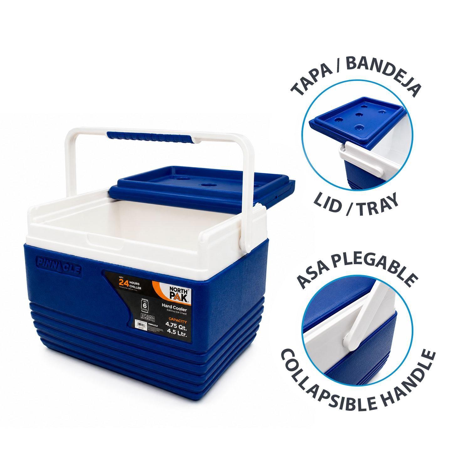 Cooler Nevera Portátil Eskimo 4.5 Litros Azul NorthPak-4