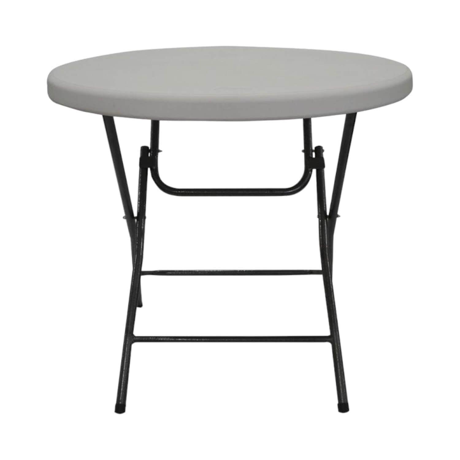 Mesa Plegable Redonda 80x74 Cms Blanca Northwest-6