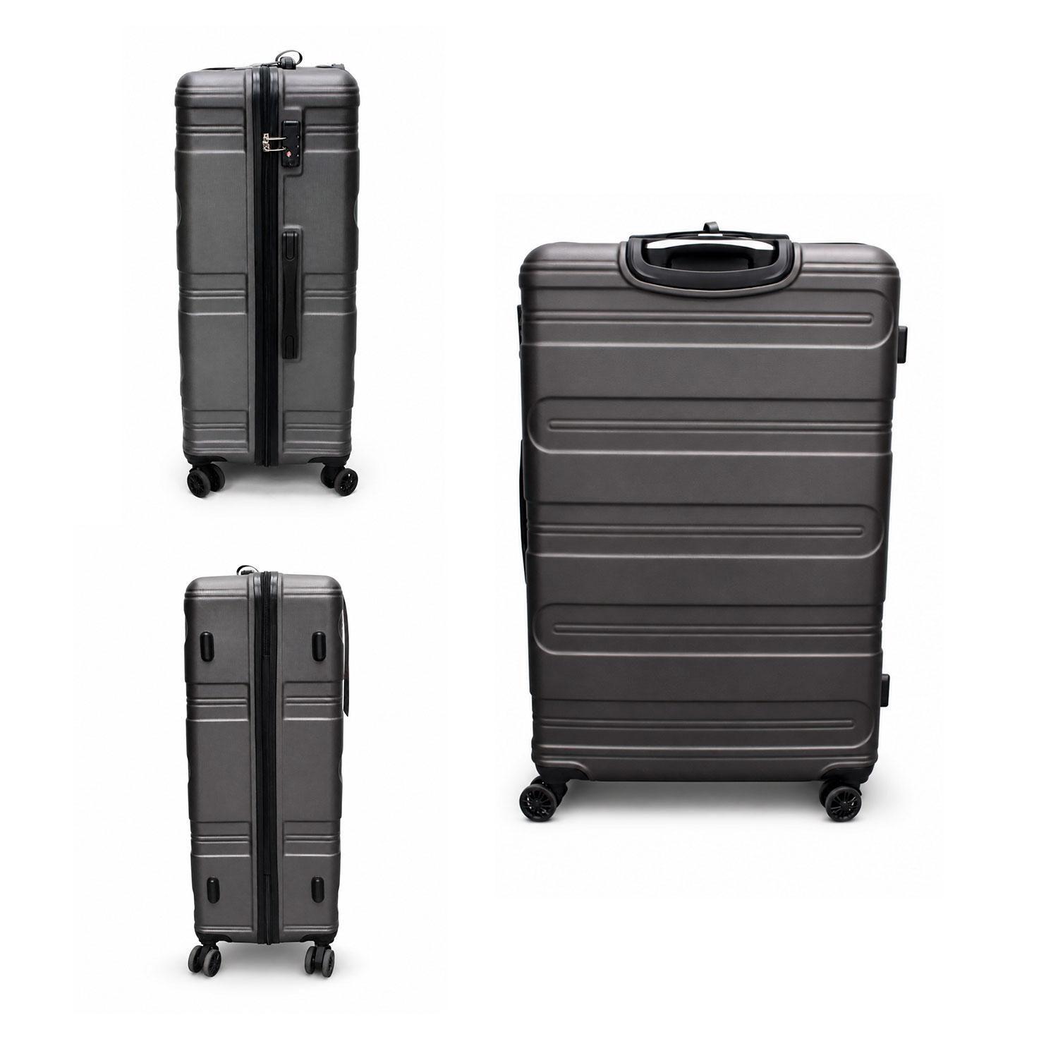 Maleta North Pak Rigida Resistente Ultraliviana 28" 89L Gris-7