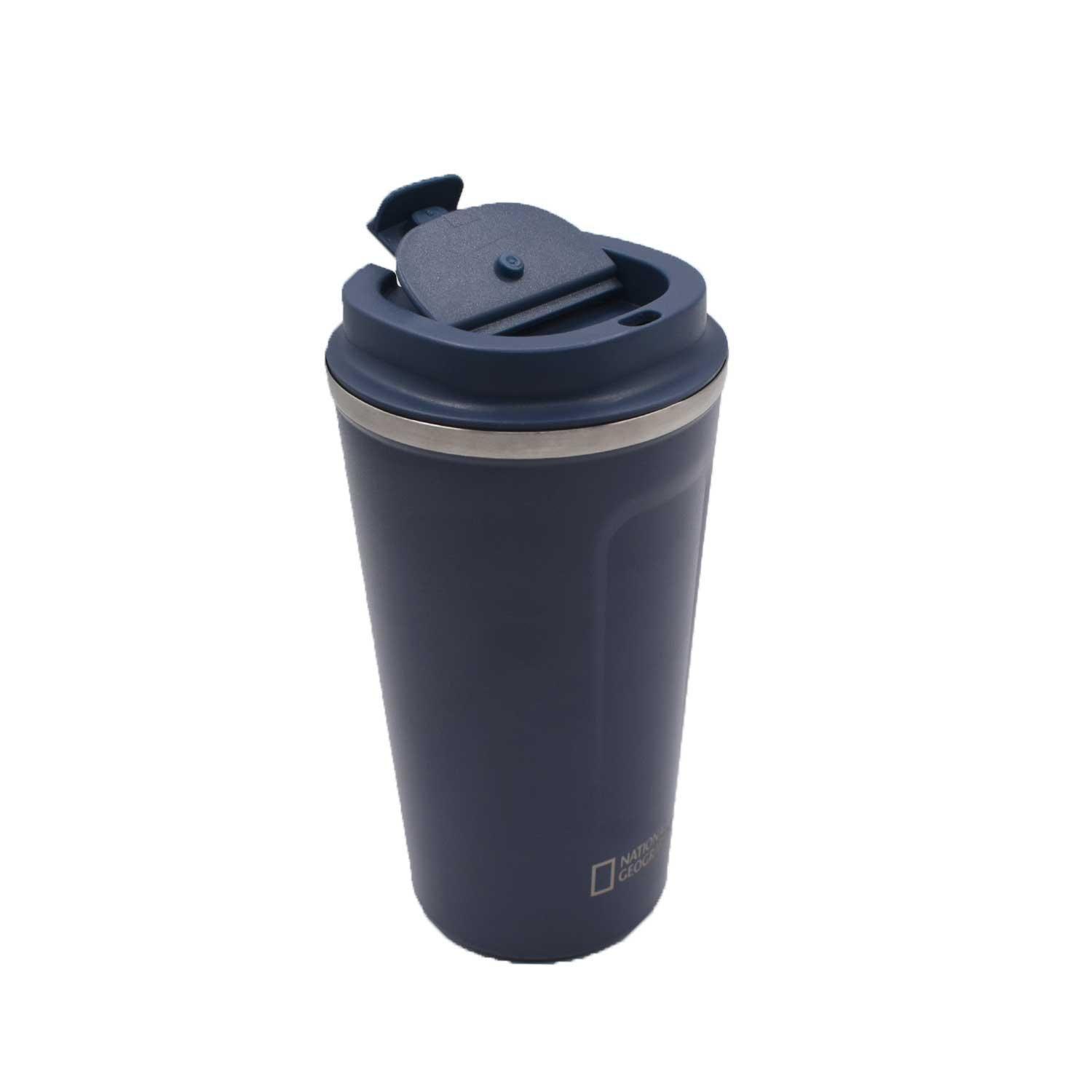 Mug Acero Inoxidable Tapa Flip Antideslizante 510ml Azul-2