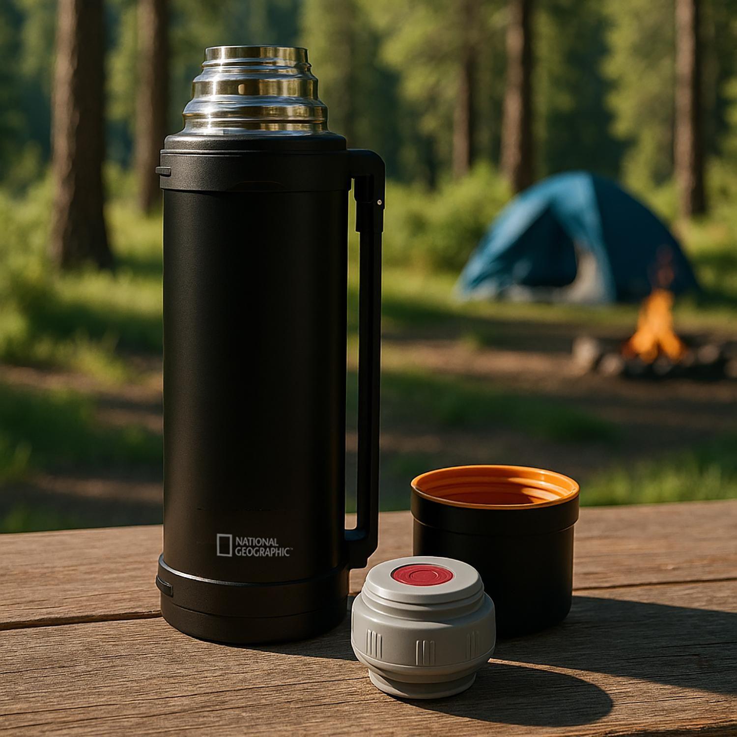 Termo Agua Acero Inox Mango Movible Tapa Stopper 1.8L Negro-4