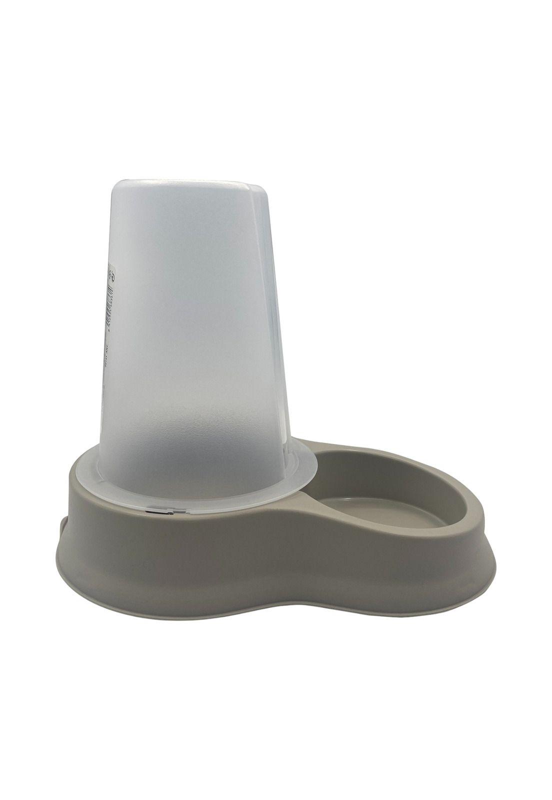 Dispensador Mascota Agua y Comida 1,5 Litros Beige Plastiken-2