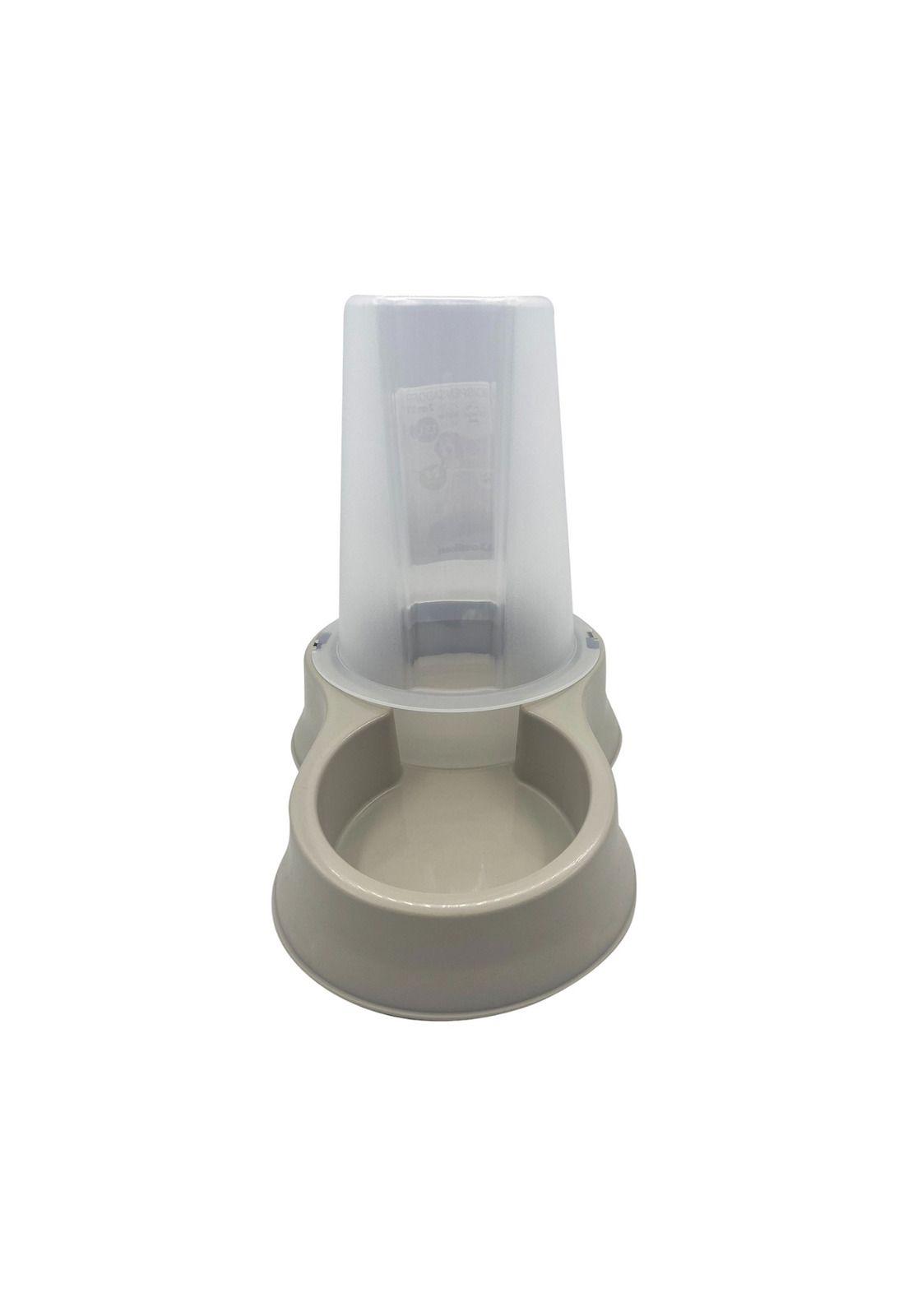 Dispensador Mascota Agua y Comida 1,5 Litros Beige Plastiken-3