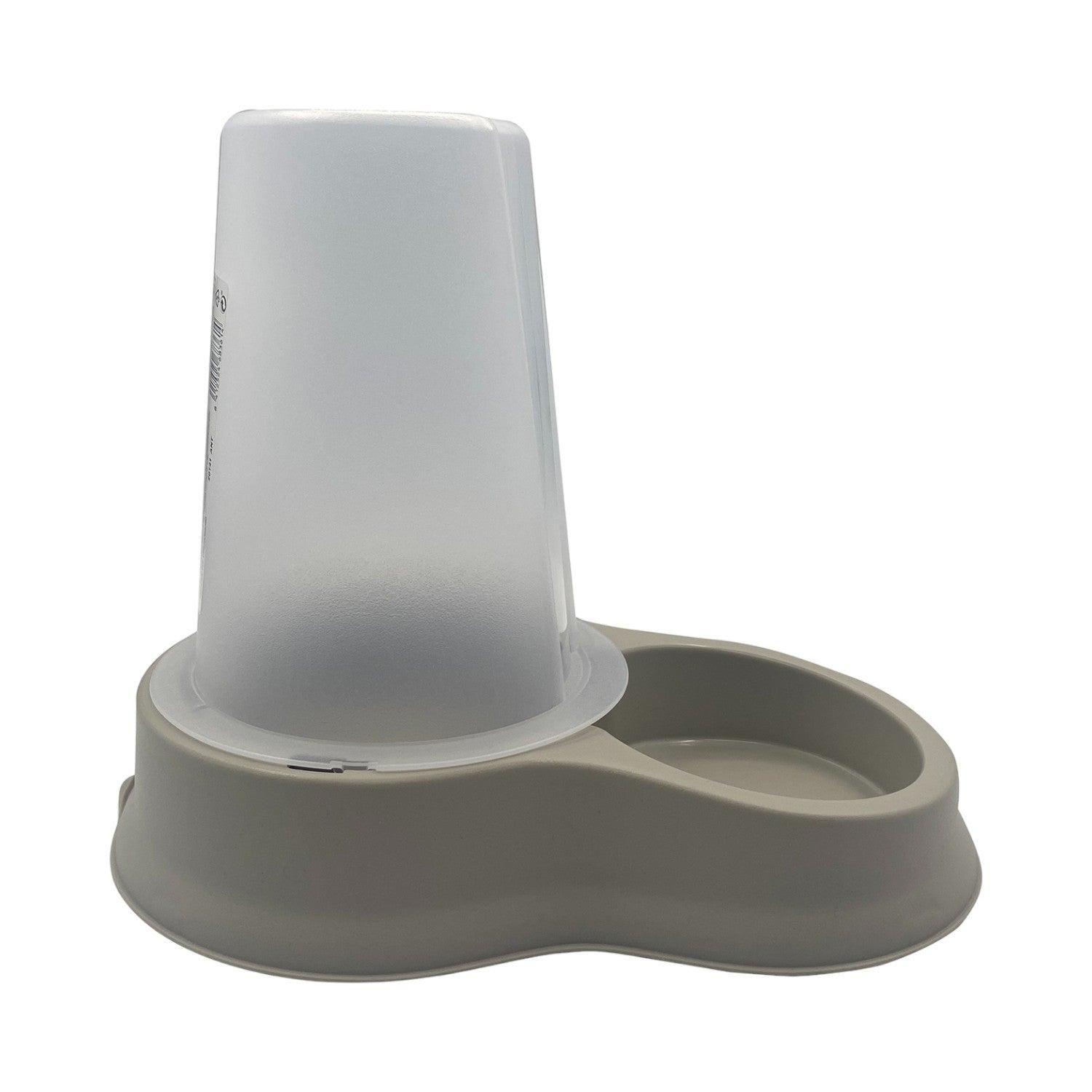 Dispensador Mascota Agua y Comida 1,5 Litros Beige Plastiken-2