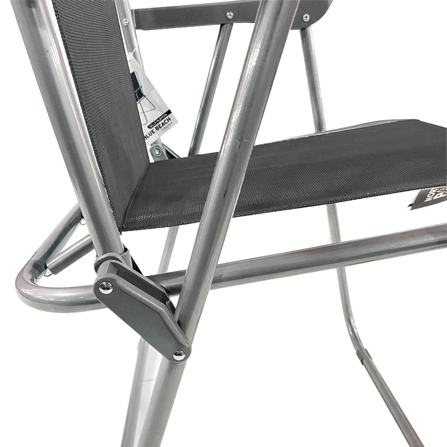 Silla Playera Gray Beach Gris 88x54x47cm NorthPak-5