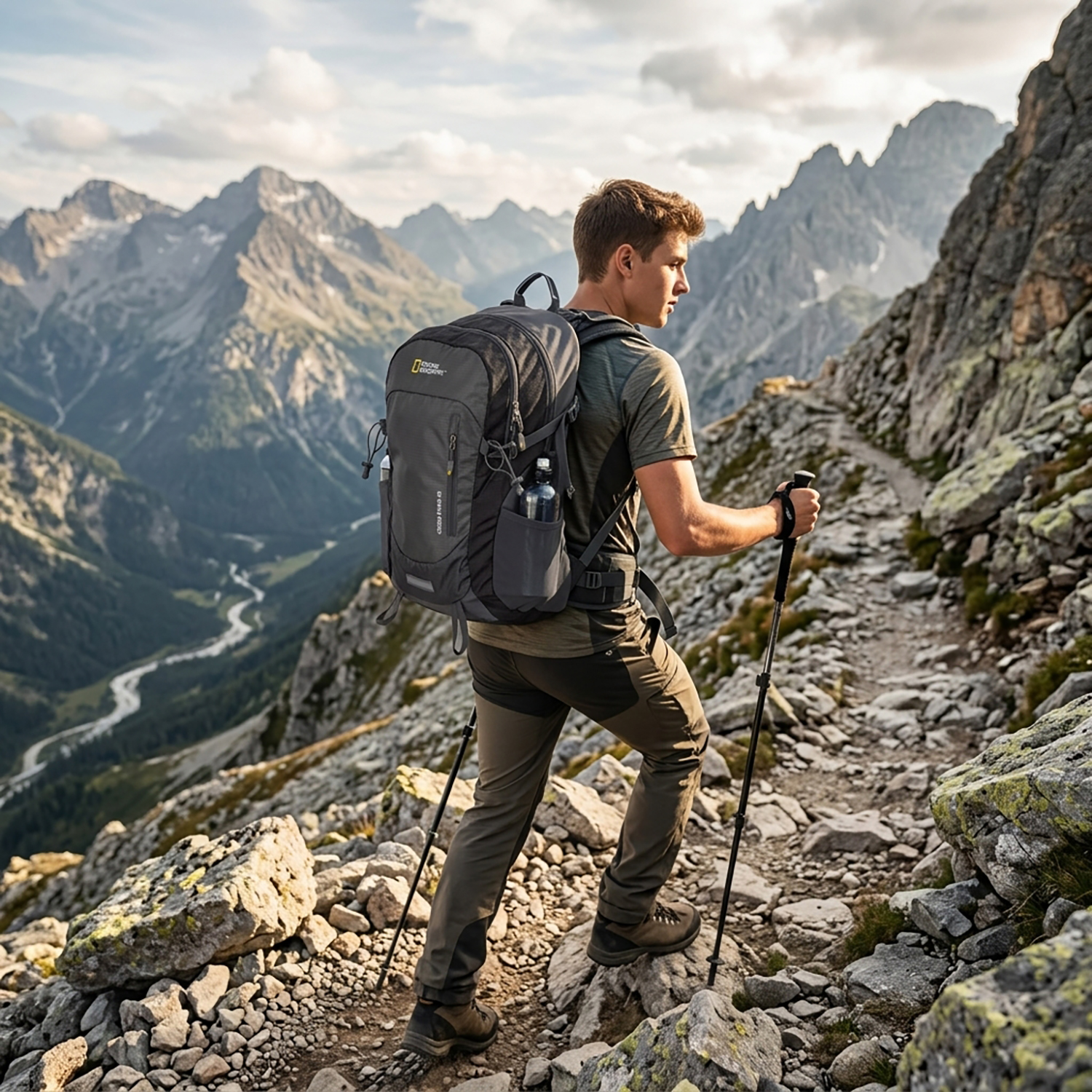 Mochila Cross River Gris 30 Litros National Geographic-8