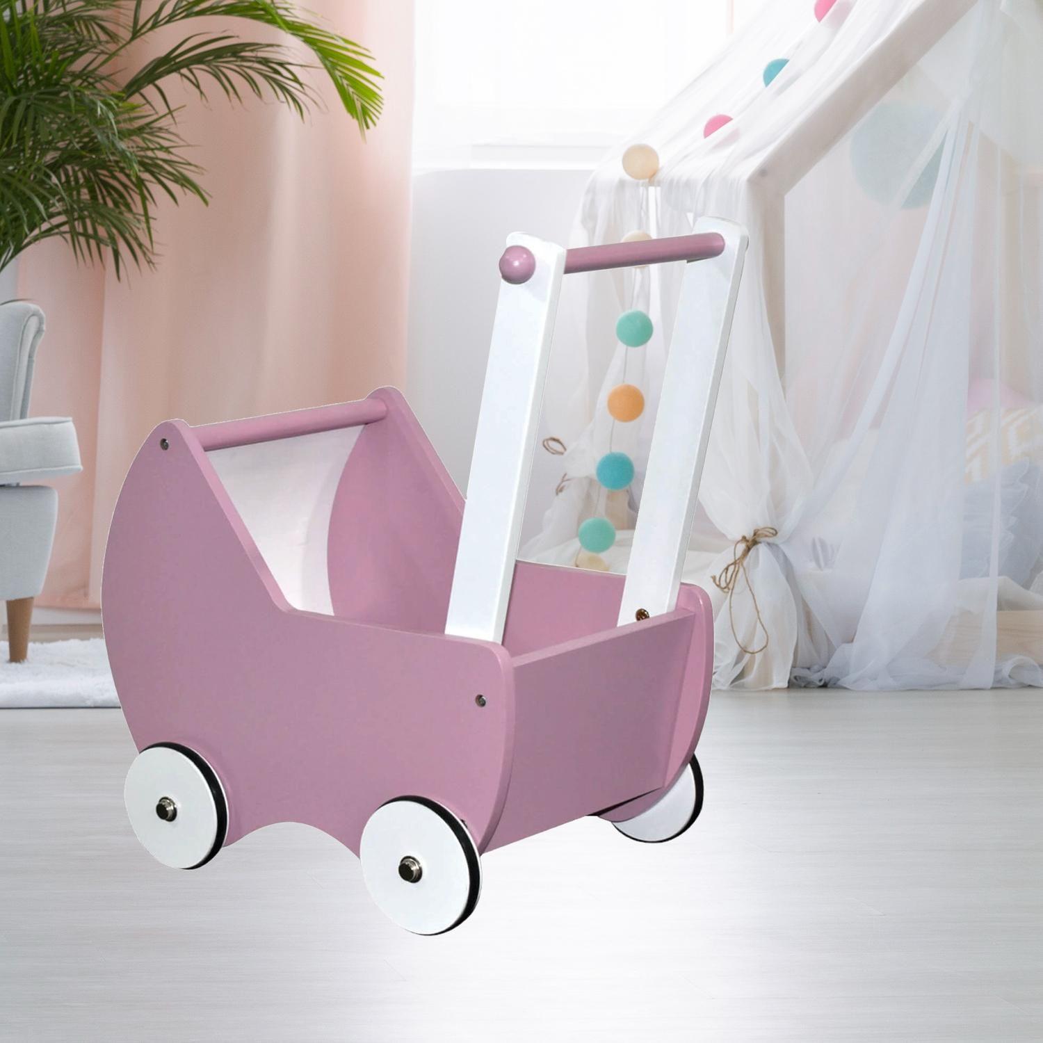 Caminador Coche Madera Rosado 48X28X50 Cms Gamepower-3