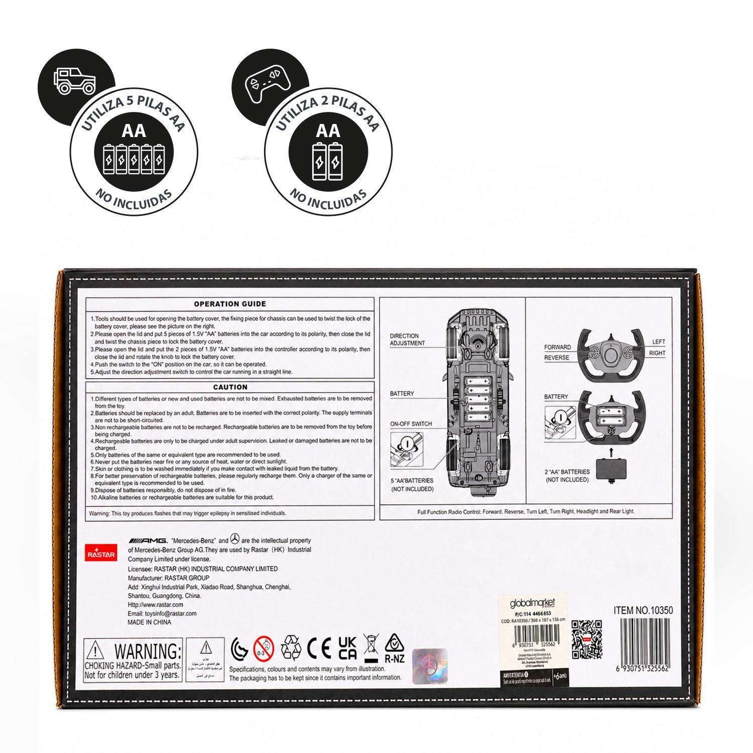 Auto a control remoto Mercedes-Benz AMG G63 Escala 1:14-6