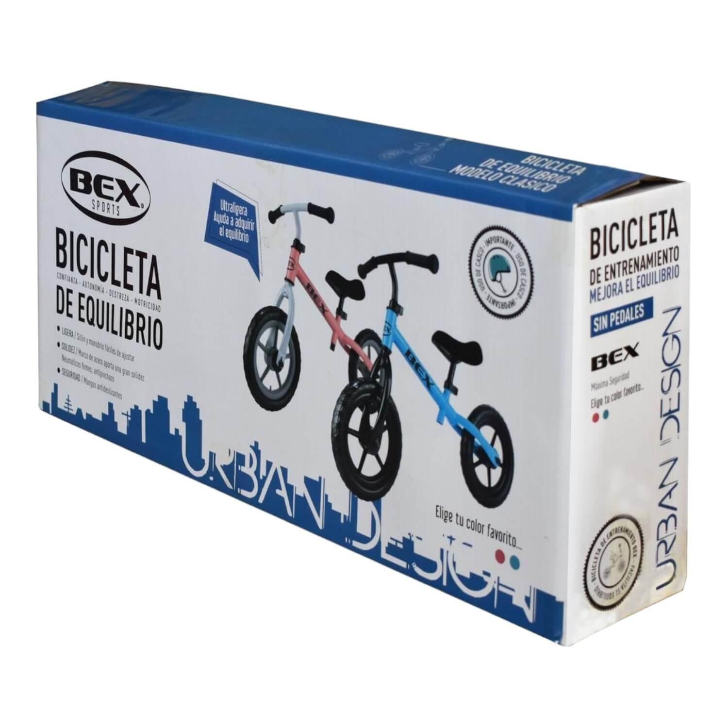 Bicicleta Acero Equilibrio Aprendizaje Sin Pedal Azul Bex-1