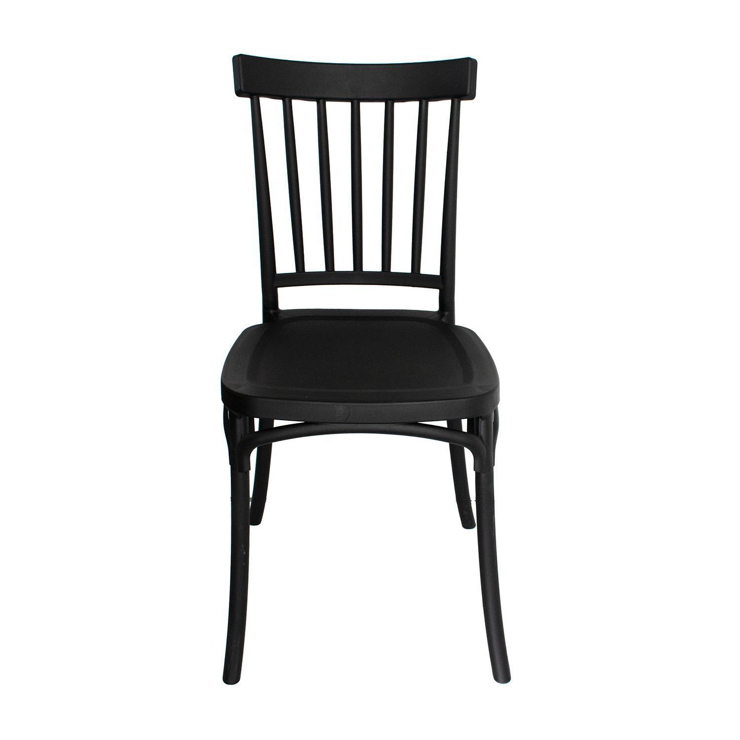 Silla Plástico Apilable Deco Viken Negra Escandinavia-3