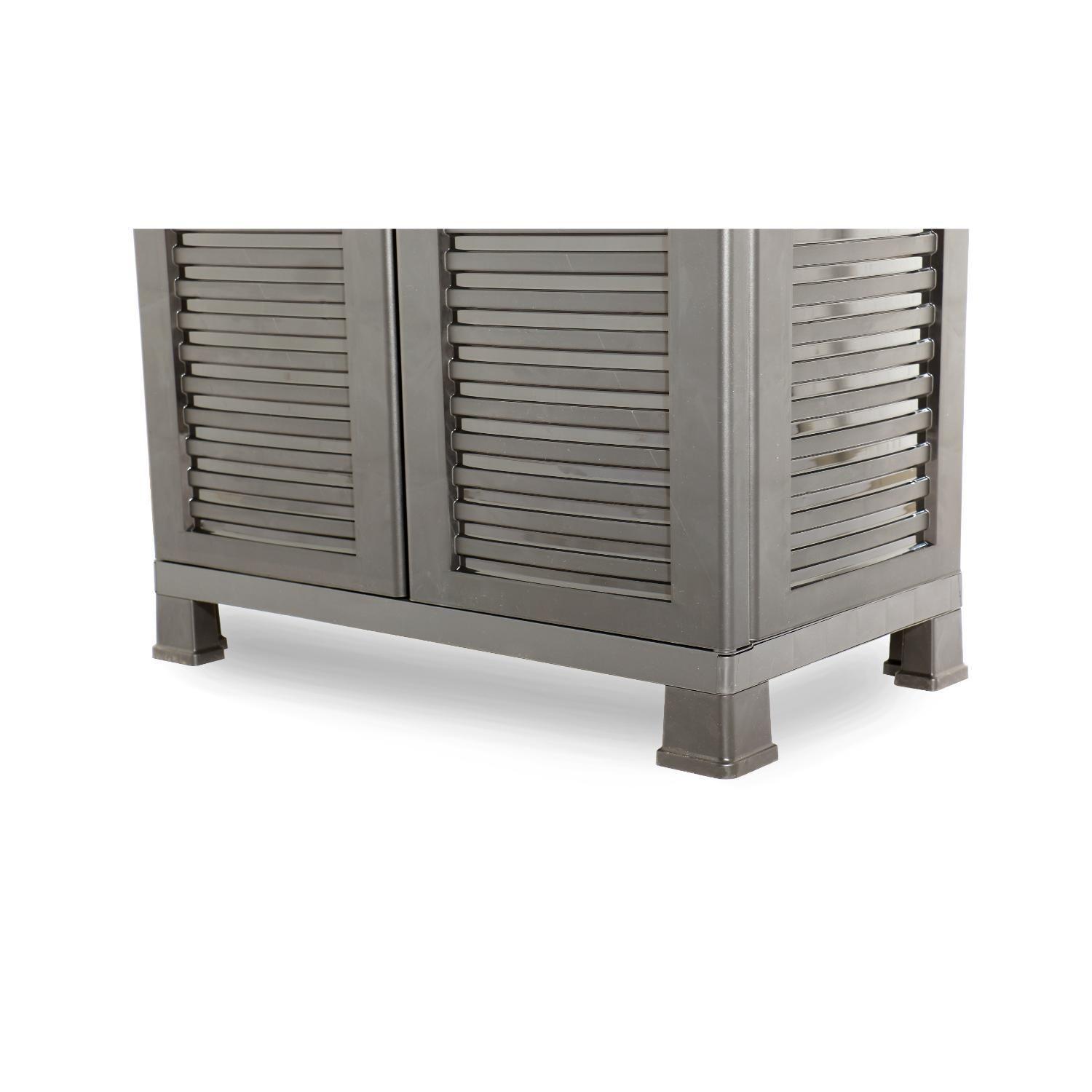 Armario Closet Plástico Mediano Multiuso Negro 68x39x92cm-4