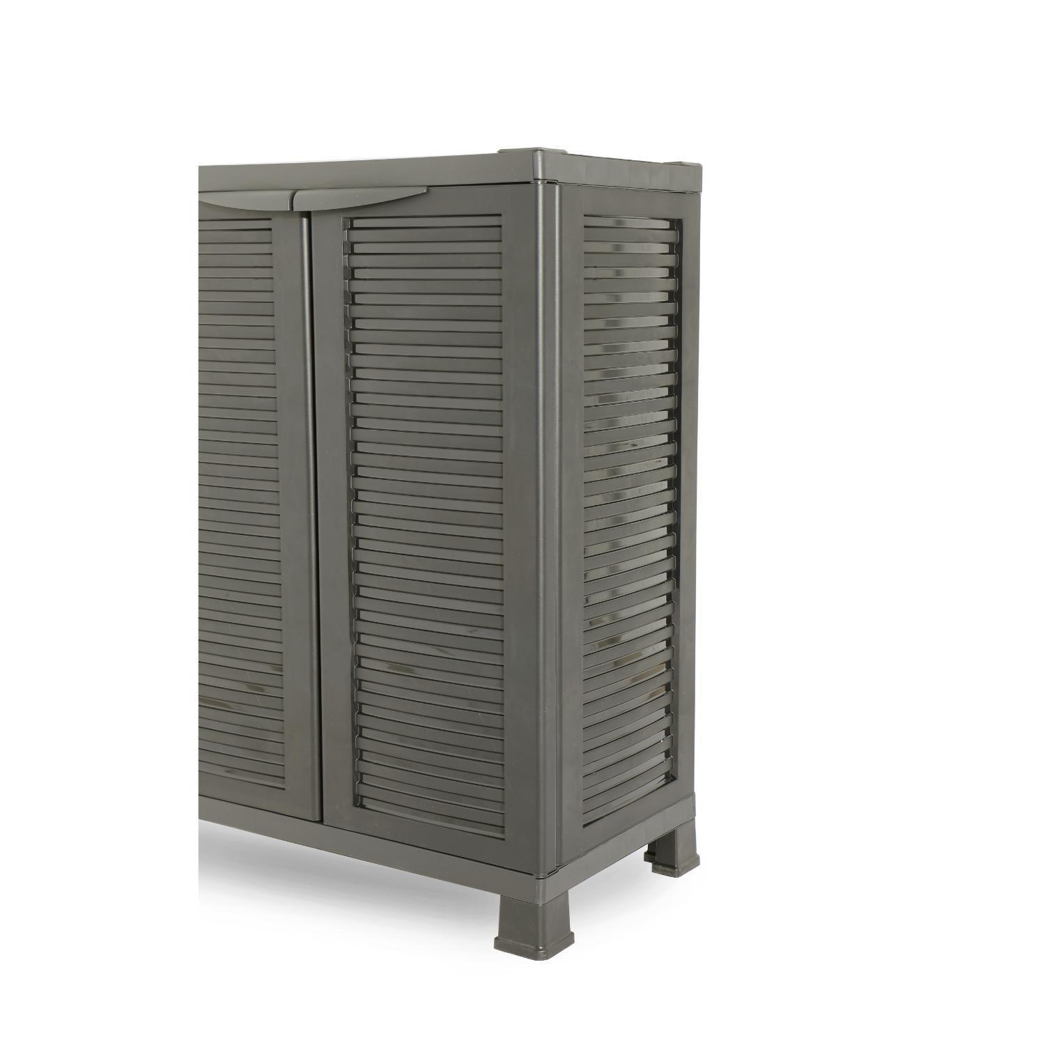 Armario Closet Plástico Mediano Multiuso Negro 68x39x92cm-5