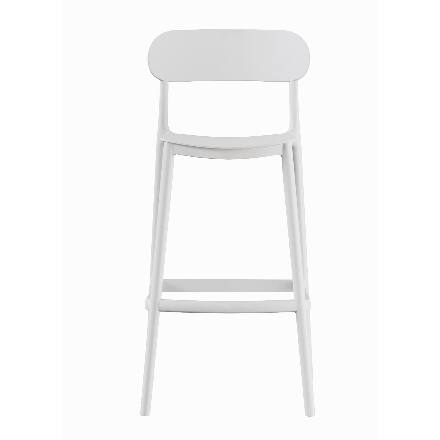 Piso Taburete Silla alta bar cocina Nils 75cm Blanca-3