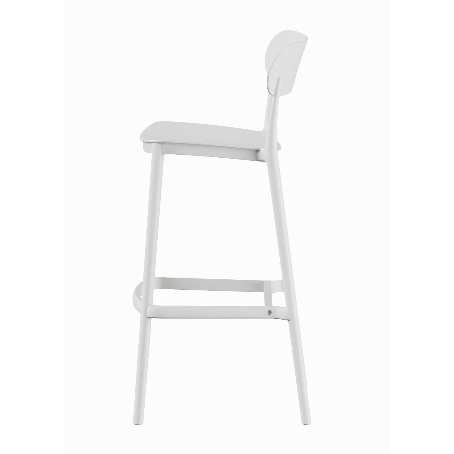 Piso Taburete Silla alta bar cocina Nils 75cm Blanca-4