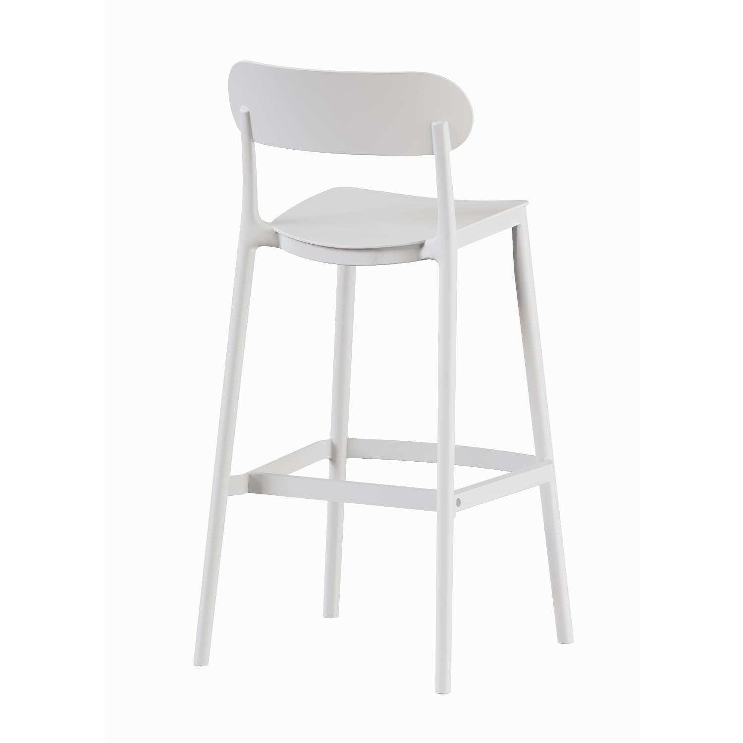Piso Taburete Silla alta bar cocina Nils 75cm Blanca-5