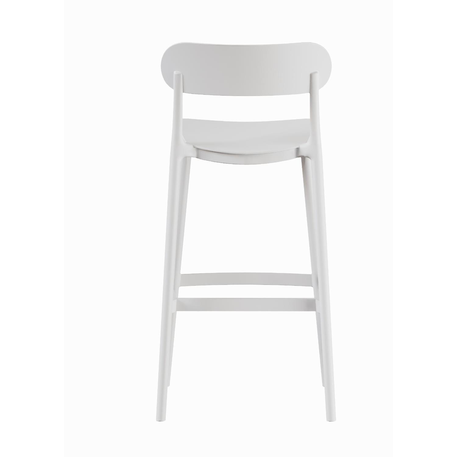 Piso Taburete Silla alta bar cocina Nils 75cm Blanca-6