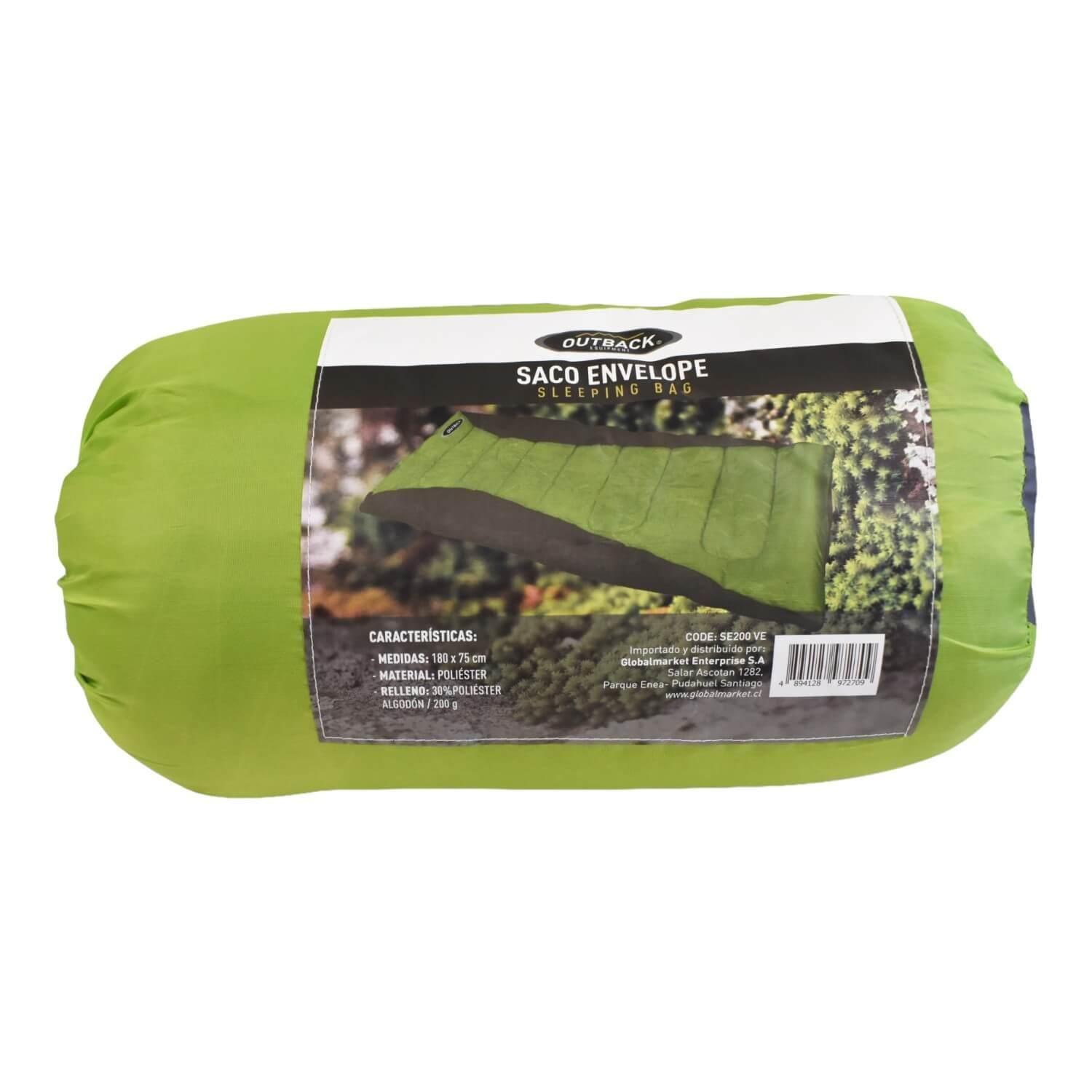 Saco De Dormir Envelope Outback Verde-2