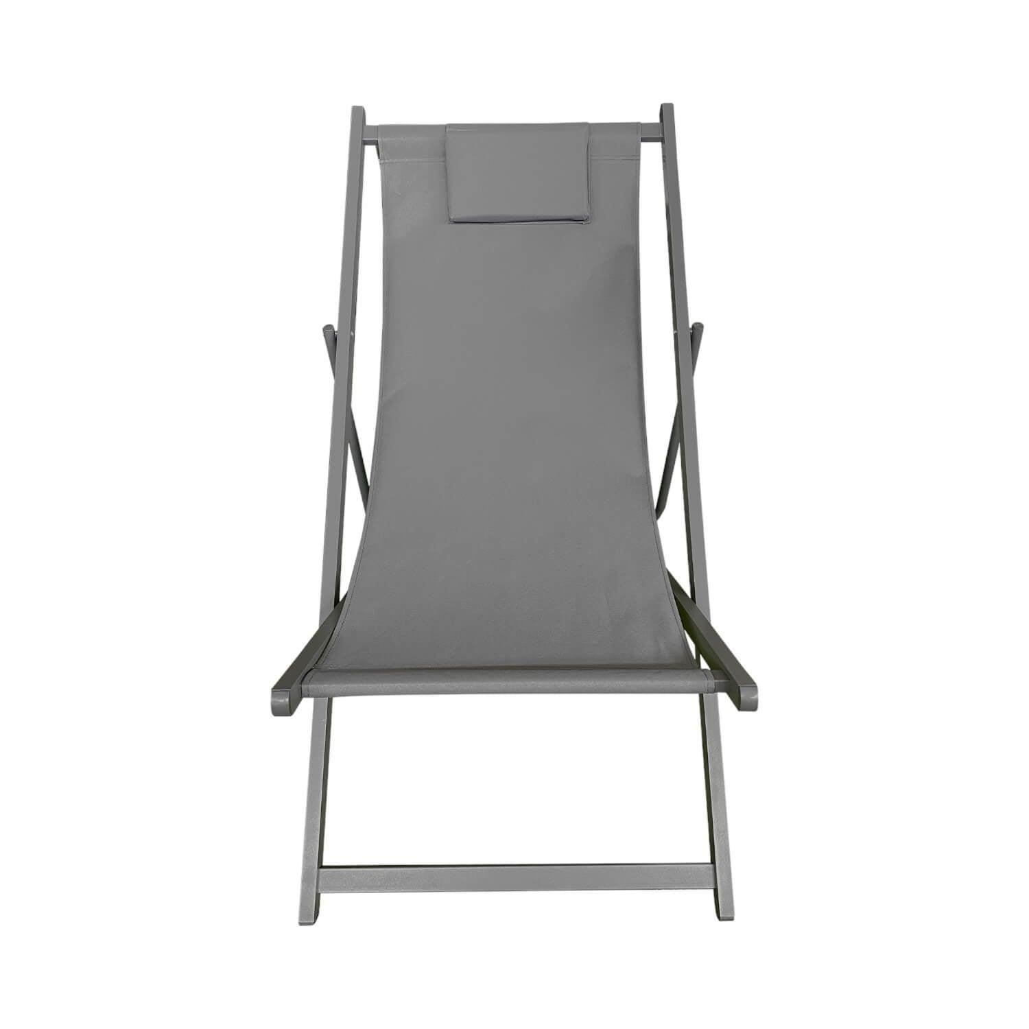 Silla Reposera Playa Piscina Plegable New Port Gris Northwest-4