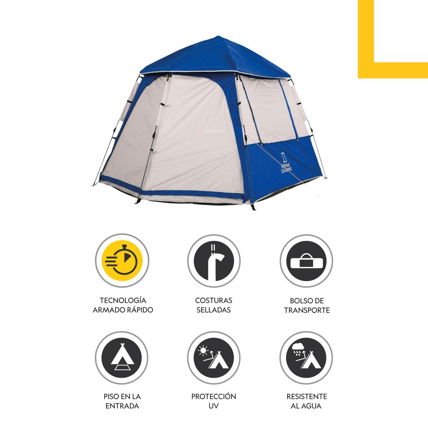 Carpa Instant 6 Personas Kootenay Azul National Geographic-2