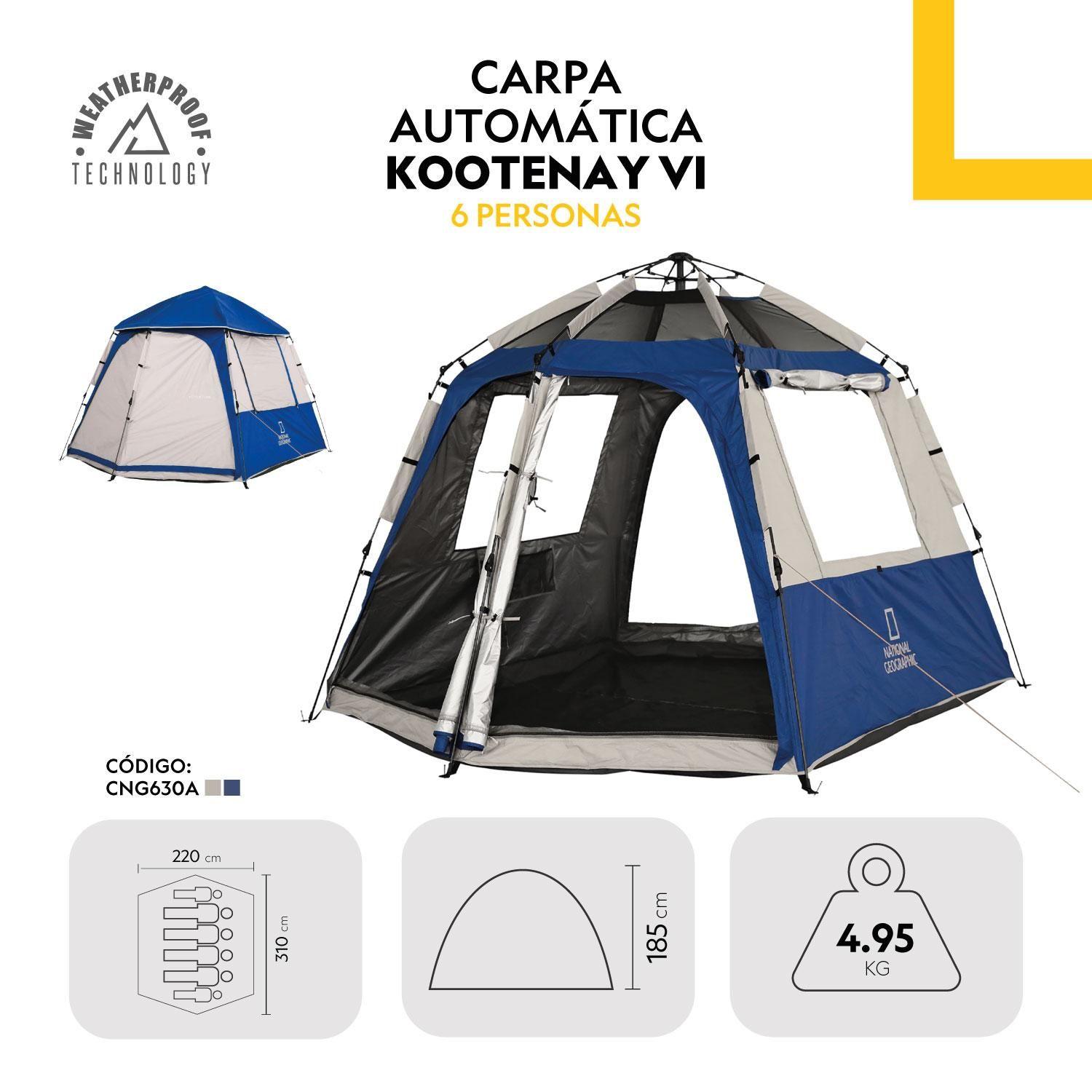 Carpa Instant 6 Personas Kootenay Azul National Geographic-3