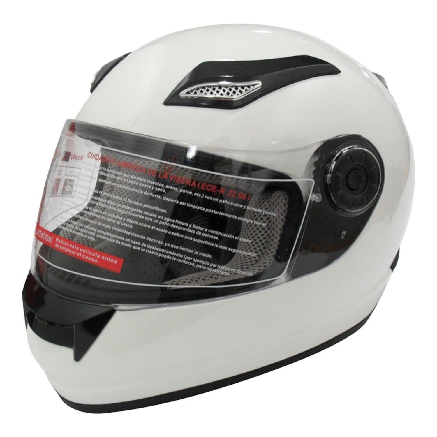 Casco Full Face Bx107 Talla L Color White Certificado ECE Bex-0