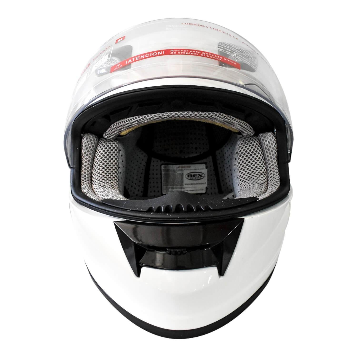 Casco Full Face Bx107 Talla L Color White Certificado ECE Bex-3