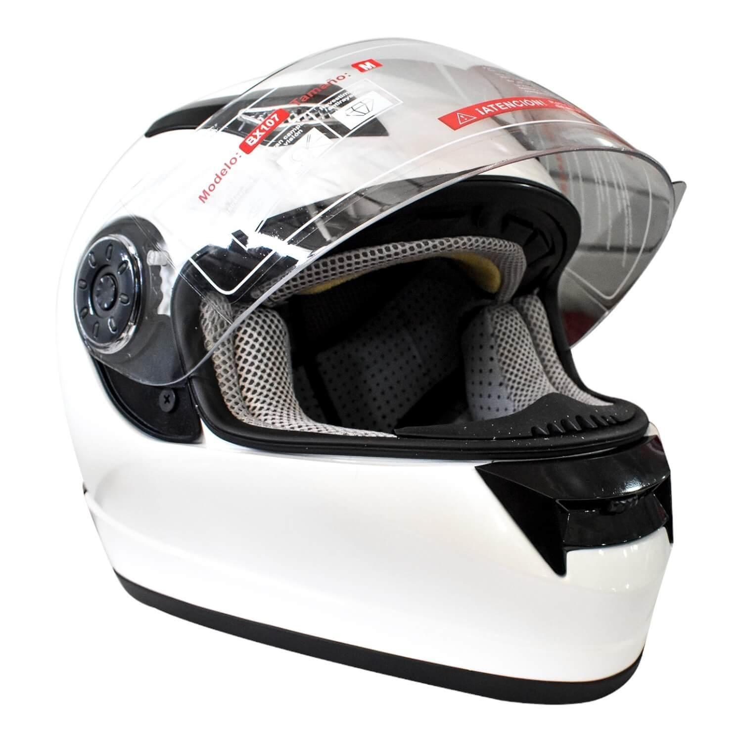Casco Full Face Bx107 Talla L Color White Certificado ECE Bex-4