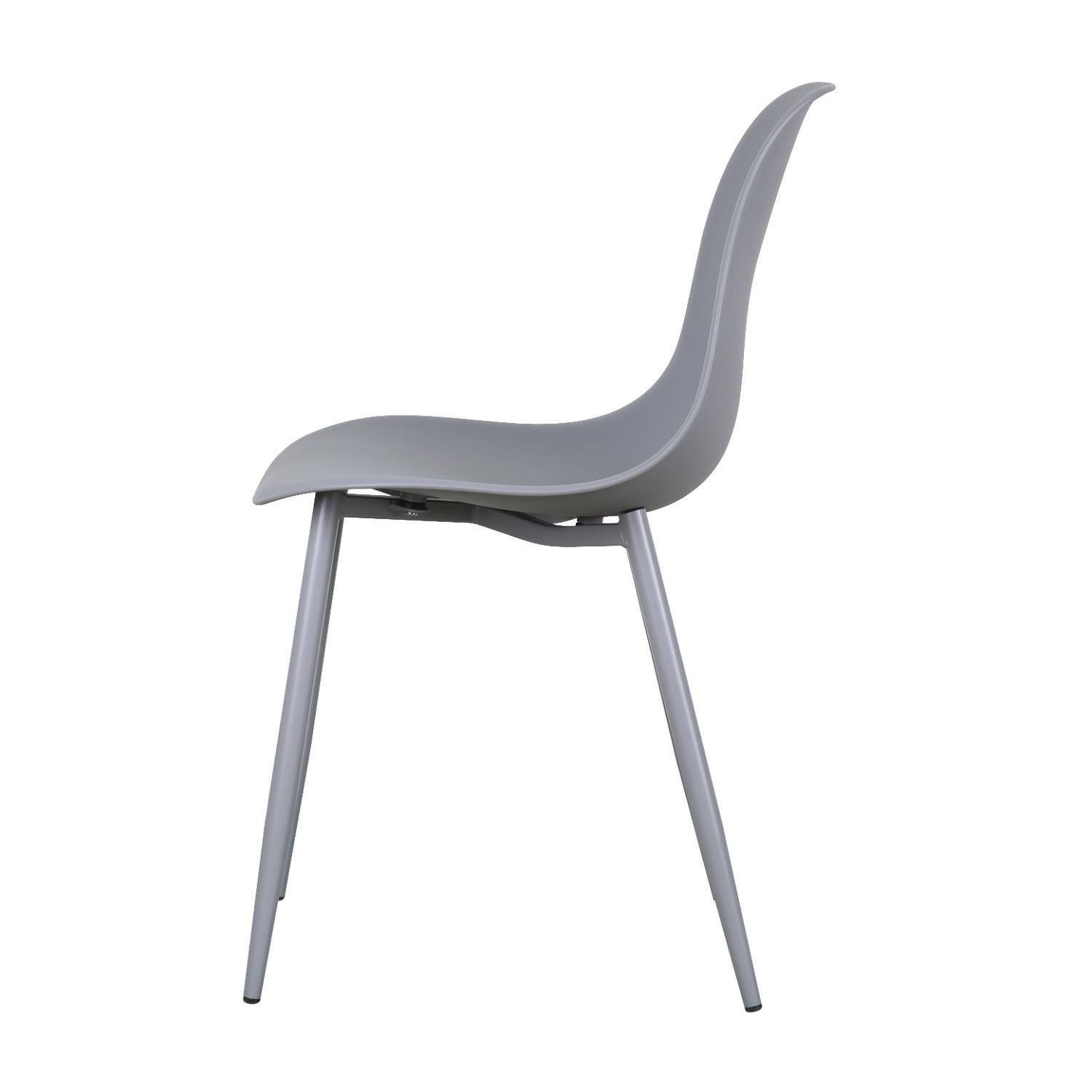 Silla Deco Plastico Patas Metálicas Igor 45*53*83 Gris-2
