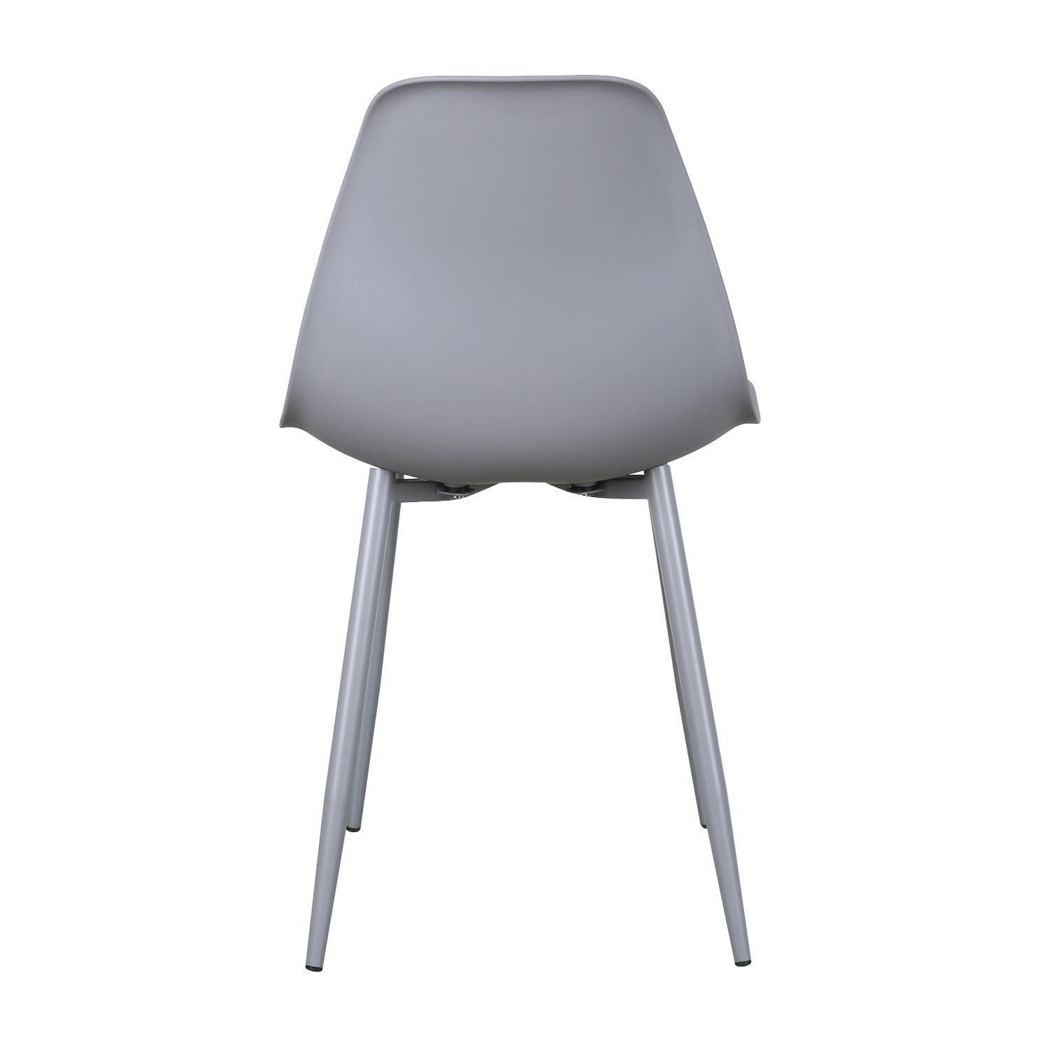 Silla Deco Plastico Patas Metálicas Igor 45*53*83 Gris-4