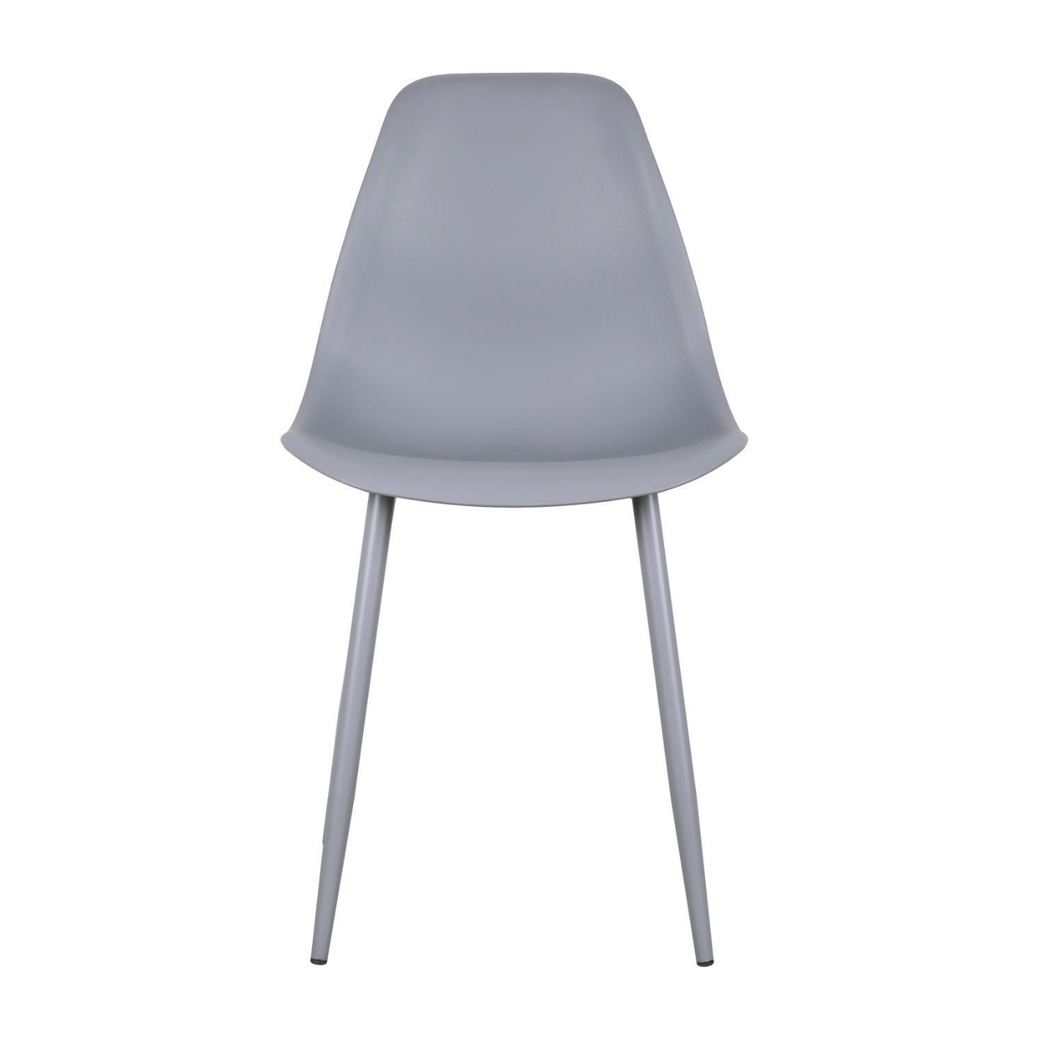Silla Deco Plastico Patas Metálicas Igor 45*53*83 Gris-2