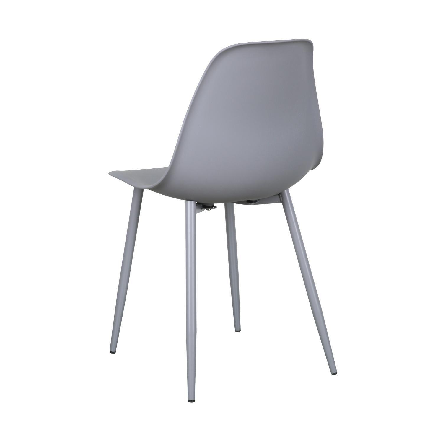Silla Deco Plastico Patas Metálicas Igor 45*53*83 Gris-5