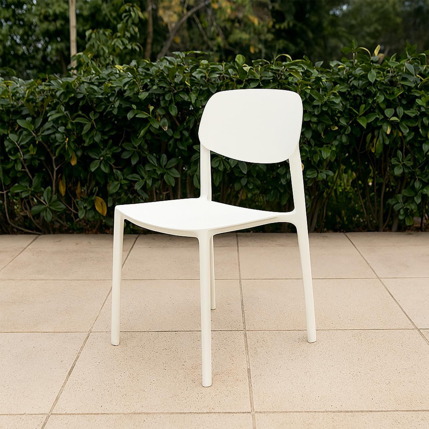 Silla Plástico Apilable Deco Estocolmo Blanca Escandinavia-6