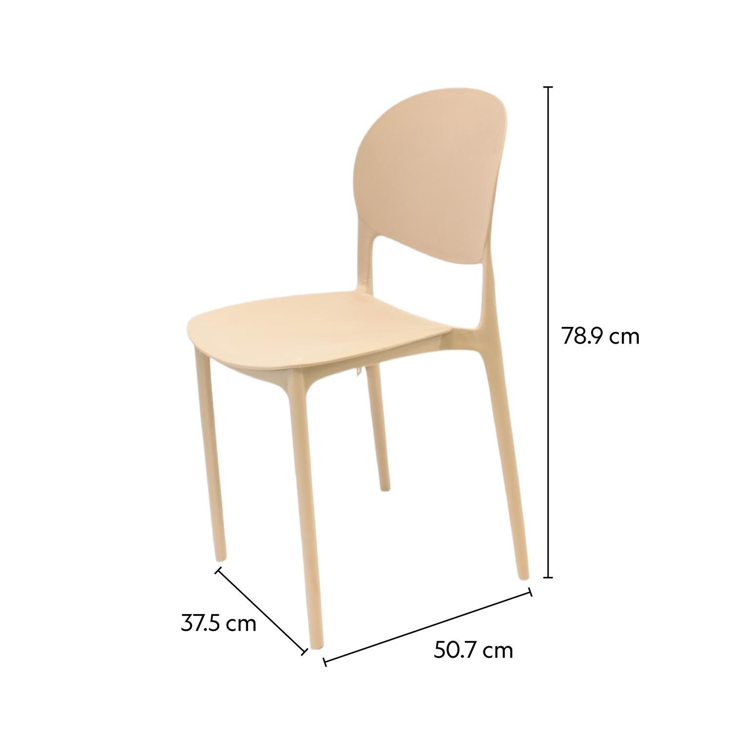 Silla Plástico Apilable Deco Sevilla Beige Escandinavia-2