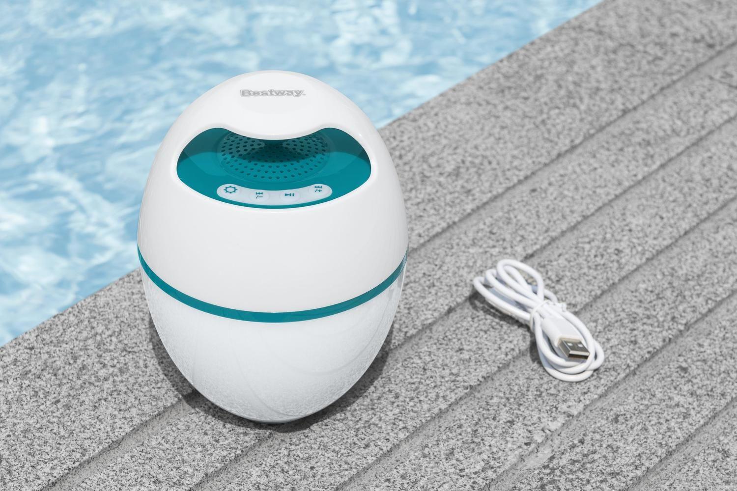 Parlante Altavoz Flotante Bluetooth con luces para piscinas-3