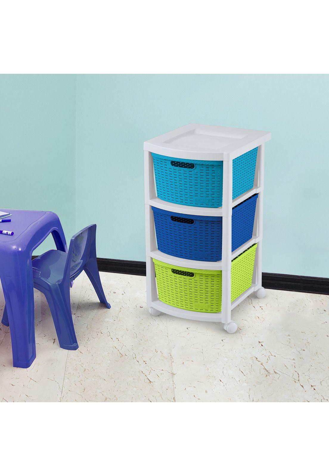 Cajonero Infantil Rattan 3 Gavetas 39x33x66 cms Rimax-1