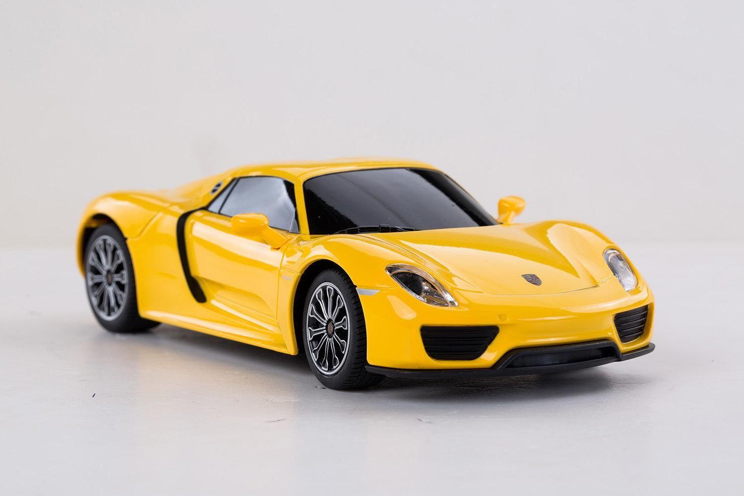 Auto Radiocontrolado Escala 1:24 Porsche Spyder Amarillo-3