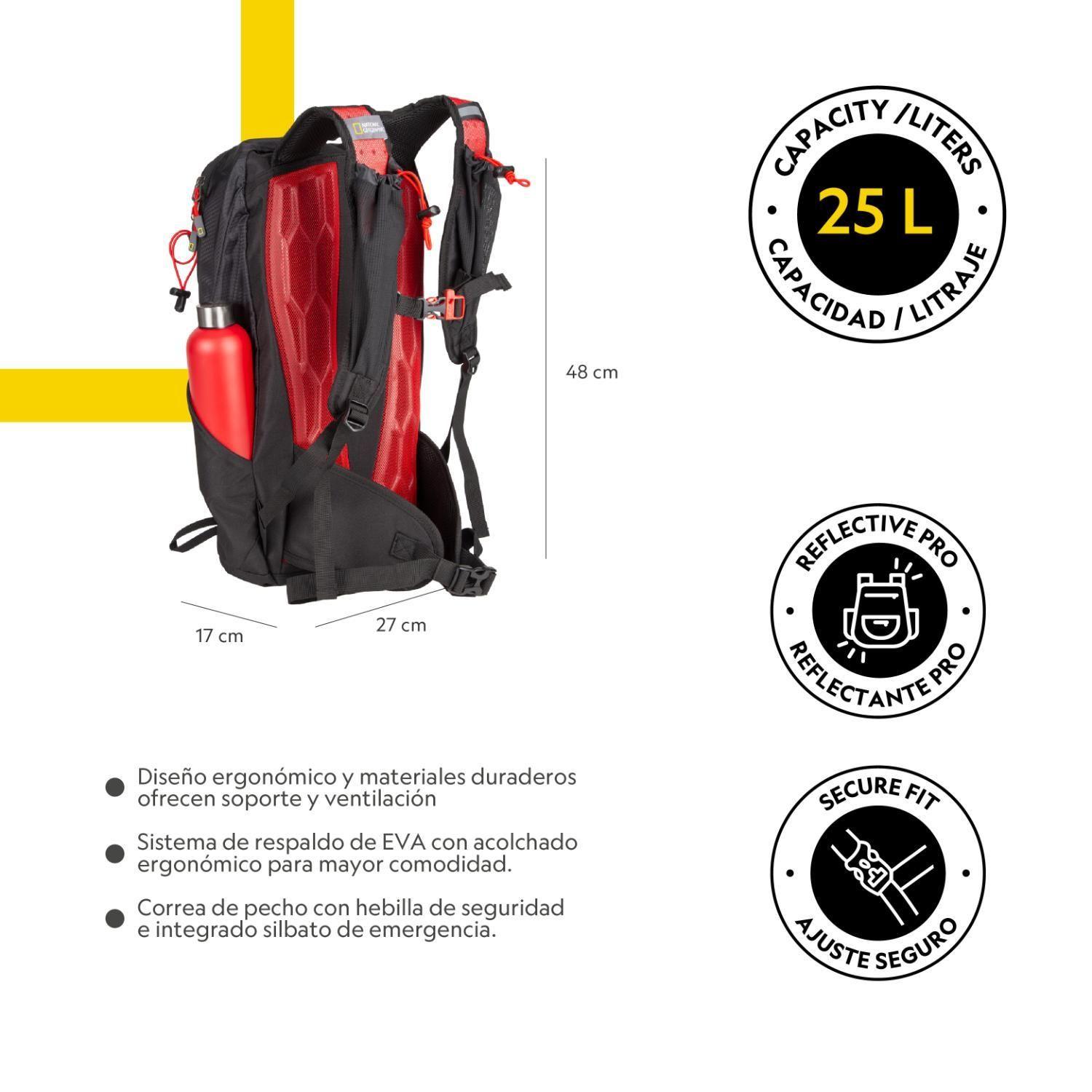 Mochila Taranaki Negro 25 Litros National Geographic-2