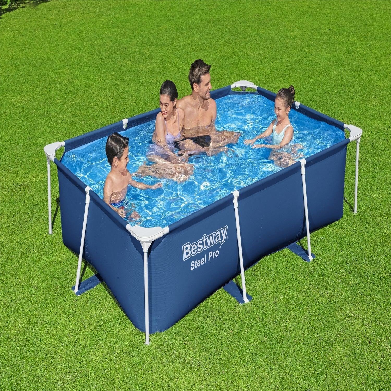 Piscina Bestway Rectangular Steel Pro 2.59MX1.70MX61Cm Azul-2