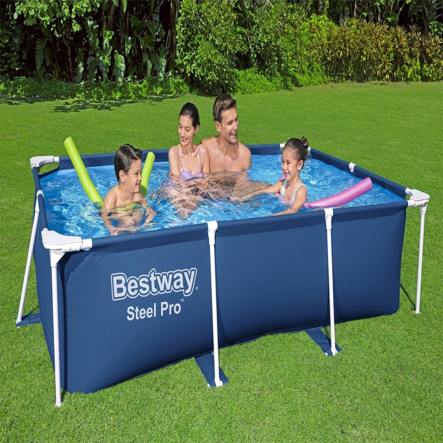 Piscina Bestway Rectangular Steel Pro 2.59MX1.70MX61Cm Azul-5